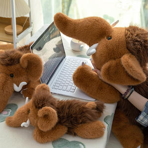 Venta al por mayor lindo acostado mamut almohada de felpa pequeño elefante muñeca suave para cumpleaños para aliviar el estrés popular para el comercio exterior - Product Image 2