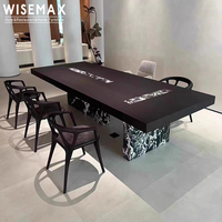 WISEMAX MÖBEL Moderne Wohn möbel Massivholz Esstisch 8-Sitzer Luxus Marmor Tee Esstisch für Home Hotel Küche