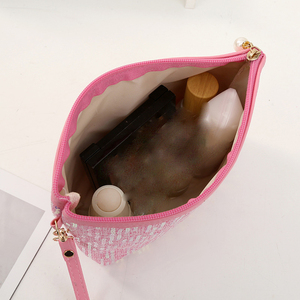 Grosir tas makeup wanita kapasitas besar payet tas kecantikan kosmetik berkilau tas penyimpanan perlengkapan mandi portabel untuk promosi - Product Image 5