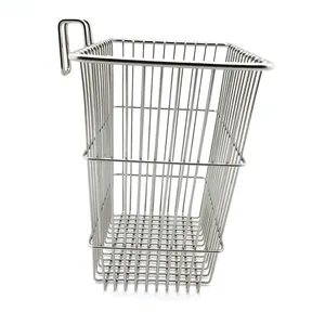 Multi-Fit di fabbrica cesto di filo nero piccolo per Slatwall, griglia di Pegboard, commerciale per tutti gli usi - Product Image 1