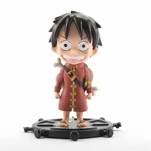 Personalizado 3 estilos Onepieces Luffy Anime Action Figure Modelo de PVC de Alta Qualidade Artesanato Mugiwara Chapéu De Palha De Pelúcia Animal Brinquedos Para