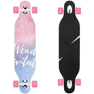 Skate Longboard de bordo canadense para crianças, skate de superfície profissional personalizado completo