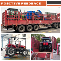 Tracteur agricole à roues Eminent 100HP 4WD avec cabine climatisée, forte pression hydraulique et levage élevé pour les tâches de terrain modernes