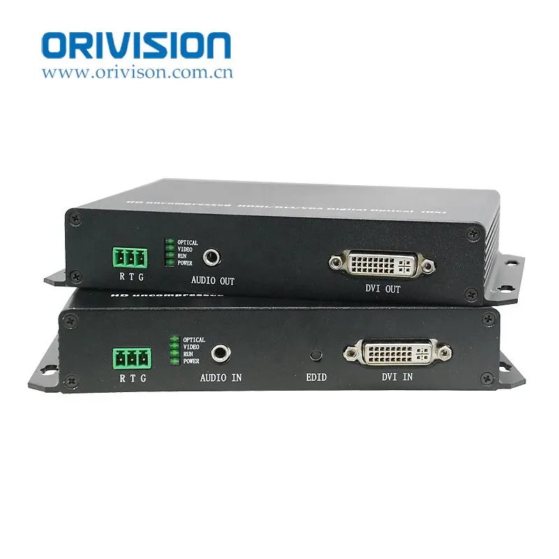 מחשב אות DVI אודיו כדי סיבי וידאו ממיר 1080P KVM וידאו Extender עם USB