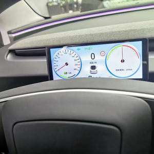 مجموعة رقمية لـ Tesla Mod <span class=keywords><strong>3</strong></span> GPS Navi شاشة LCD كاملة لوحة عدادات ذكية لوحة قياس السرعة LCD - Product Image 6