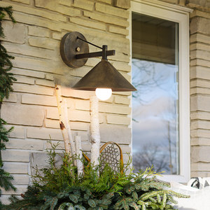 Lampe murale vintage à <span class=keywords><strong>col</strong></span> <span class=keywords><strong>de</strong></span> <span class=keywords><strong>cygne</strong></span>, conique, pour l'extérieur et l'intérieur, en bronze doré, style grange, pour éclairage <span class=keywords><strong>de</strong></span> véranda, <span class=keywords><strong>de</strong></span> jardin et <span class=keywords><strong>de</strong></span> salons - Product Image 2