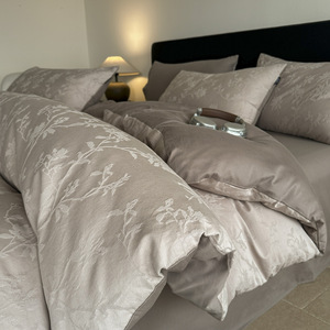 Set di Biancheria da Letto in Cotone Cloud Feeling Long-Peak - 100% Cotone Puro, Copriletto <span class=keywords><strong>e</strong></span> <span class=keywords><strong>Lenzuola</strong></span> Jacquard in Puro Cotone 60 Denier - Product Image 6