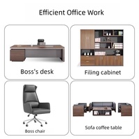 Bureau de direction de luxe, nouveau bureau moderne en bois durable, grande table de conférence