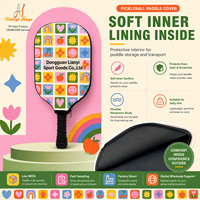 Housse de protection pour raquette de pickleball en néoprène à impression intégrale, motif personnalisé, pour cadeaux de tournoi avec support d'échantillons