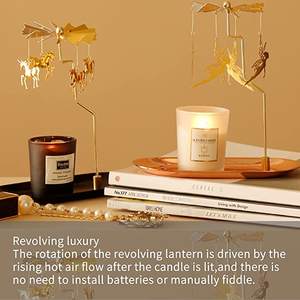 Portavelas de Metal con rotación automática para Halloween, Navidad, boda, fiesta, decoraciones para el hogar, juego de ciervos con vela perfumada - Product Image 5