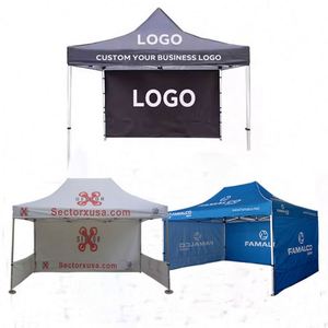 Advertising Promotional Waterproof Folding Aluminium Marquee Gazebo Canopy Roof <b>Top</b> Trade Show Tent Fiberglass Poles - Product Image 1