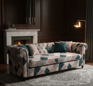 Tela de Tapicería con Patrón de Mármol de Vinilo de Diseño, por Metro, Textil Contemporáneo Inspirado en Piedra para Restauración de Muebles - Product Image 5