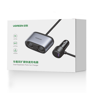 شاحن سيارة <span class=keywords><strong>UGREEN</strong></span> بقوة 216 واط مع منفذين إضافيين وشاحن سريع ومنظم لولاعة السجائر - Product Image 6