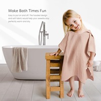 Cape à séchage rapide en crêpe absorbant l'eau Peignoir de bain toutes saisons pour bébés garçons et filles Literie pour enfants