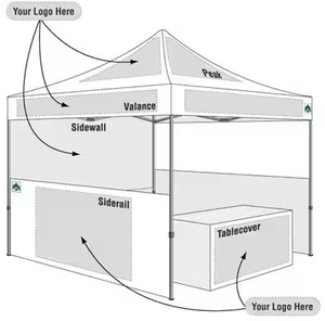 Outdoor <strong>Waterproof</strong> Eco-Friendly Trade Show Tents Durable Portable <strong>Canopy</strong> Printed Patterns Double Layer Oxford 3x4.5m - Product Image 2