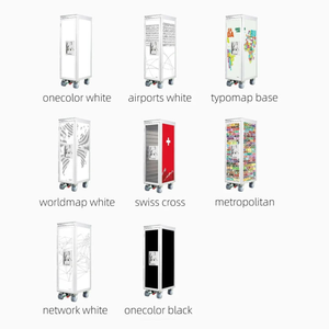 Atlas Airline Avión de aviación Avión Catering Galera Comida Bebida Residuos Servicio de basura Carro de tamaño medio completo a la venta - Product Image 6