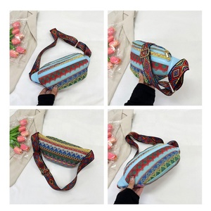 Wholesale Women Ethnic Style Shoulder Bag Adjustable Strap Canvas Fringe Women's Chest Bags - Product Image 3