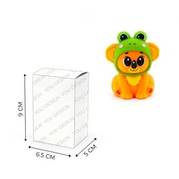 Jouet Koala Squishy en TPR OEM avec Chapeaux d'Animaux Amovibles, Série de Collection, Boîte Mystère |   Jouet anti-stress en gros