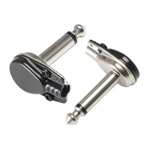 Plat Nickel Audio <span class=keywords><strong>Mini</strong></span> 1/4 6.35mm crêpe Angle droit Mono adaptateur connecteur prise <span class=keywords><strong>Jack</strong></span> pour guitare effet Patch câble - Product Image 1