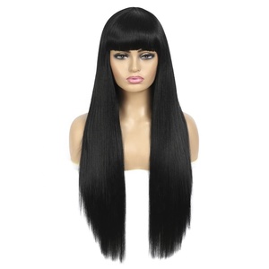 KEMY HAIR Perruques en fibre synthétique de qualité supérieure de 29 pouces, perruque grise et <span class=keywords><strong>rose</strong></span>, résistante à la chaleur, fabriquée à la machine. - Product Image 4