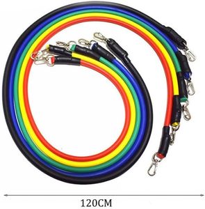 Hot Sale Home Gym <b>Workout</b> 11 Pcs Rubber Elastic Fitness <b>Band</b> Custom logo TPE Resistance <b>Band</b> Set - Product Image 6