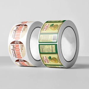 Etiquetas de Embalaje con Logotipo Impermeable Impresas Personalizadas, Etiquetas Adhesivas de Vinilo en Rollo Impermeables, Impresión de Etiquetas Redondas para Embalaje - Product Image 3