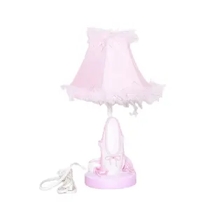 Beautiful Pink Ballet Shoes Table Lamp Resin Desk Lamp For Girls
