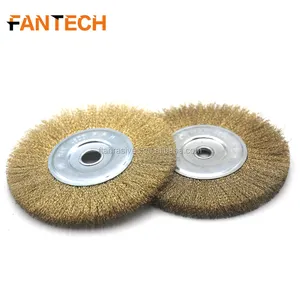 Fantech Cepillo de alambre circular Acero inoxidable 75X13X15MM Cepillo de alambre plano para eliminar el óxido y el aceite de la pintura