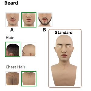 Silicone Tête Complète Masque tête nue homme Artificielle Parfait Cosplay Gear pour Cosplayer Halloween Masque Party Costume Acteur - Product Image 2