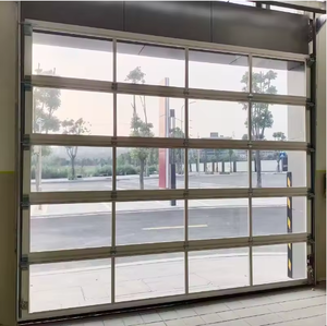 ประตูโรงรถกระจกใสทันสมัยพร้อมกรอบอะลูมิเนียมแข็งแรงทนทานสำหรับบ้านสไตล์ร่วมสมัย - Product Image 3