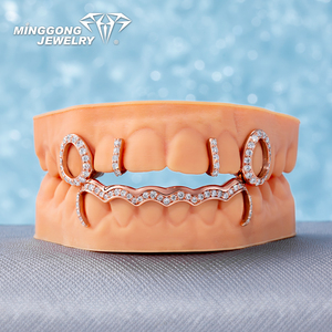 Hip-Hop Open Face Bottom Wave Bar Joyería fina 925 Plata y 10K-18K Gold Grillz 14K y 18K Variantes disponibles - Product Image 1