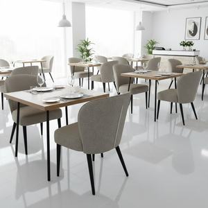 Silla de Restaurante Tapizada Contemporánea en Tela Gris Claro Sin Brazos para <span class=keywords><strong>Bistro</strong></span> y Bar - Product Image 6
