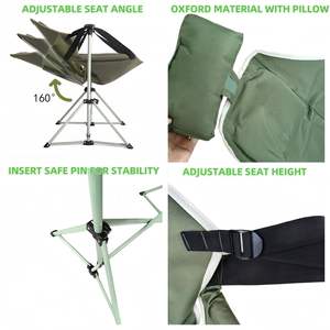 Chaise pliante de jardin Woqi en aluminium et tissu Oxford, 84x68x112cm, avec dossier solide, pour camping, plage et pêche en extérieur - Product Image 5