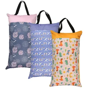 Mode sac étanche lavable réutilisable plage <span class=keywords><strong>piscine</strong></span> poussette <span class=keywords><strong>couches</strong></span> sale vêtements de sport maillots de bain humides grand sac humide sec - Product Image 1