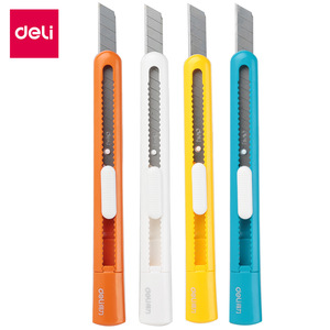 Deli Utility Knife 2025 80x9x0.4mm Stainless Steel Blade Plastic Handle Mixed Colors Portable Paper Cutter - Product Image 3