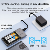 Boîtier SSD externe MAIWO M.2 Type-C compatible SATA/NVMe/AHCI, prend en charge les SSD 2230~2280, lecture, écriture et copie pour ordinateur portable et PC
