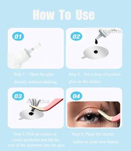 Pegamento para extensión <span class=keywords><strong>de</strong></span> pestañas <span class=keywords><strong>de</strong></span> etiqueta privada, pegamento impermeable para pestañas, pegamento para pestañas en racimo, adhesivo sin látex resistente al aceite - Product Image 5