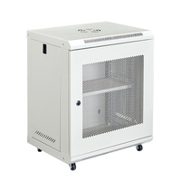 Armoire de serveur informatique sur pied 4U en acier SPCC de 19 pouces avec système de refroidissement intégré et panneau transparent en verre trempé pour centre de données