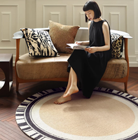 Tapis Sarpes Dreamy Paris en laine et nylon écologiques à poils ras, style crème classique de luxe léger pour salon, chambre et vestiaire
