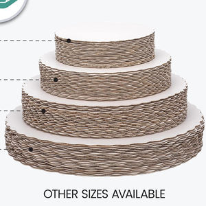 Assiettes à gâteau jetables 10 pouces Plateau à gâteau <span class=keywords><strong>en</strong></span> <span class=keywords><strong>carton</strong></span> blanc Cercles ronds Base - Product Image 2