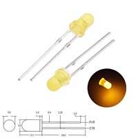 Ampoules LED à insertion directe F3mm F5mm, diodes électroluminescentes rouges, vertes, jaunes, bleues et blanches, haute luminosité, pack de composants