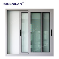 ROGENILAN Direktvertrieb Orkansichere Gehärtete Glas-Schiebefenster Aluminium-Schiebefenster für Häuser