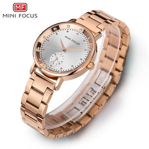 นาฬิกาข้อมือแฟชั่นผู้หญิง MINI FOCUS MF0037L MF 0037 สายสแตนเลสสตีล หรูหรา ระบบควอตซ์ สำหรับผู้หญิง สาวๆ Montre Femme - Product Image 1