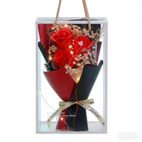 Idées de cadeaux pour la fête des mères, les anniversaires, la Saint-Valentin, les remises de diplômes : Petits bouquets de gypsophiles séchés, de carnations et de roses préservées en PVC