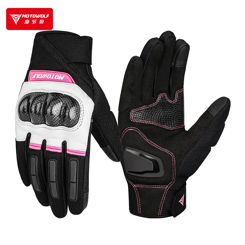 MOTOWOLF guanti da donna per armature da corsa a mano per moto da moto touch screen da donna