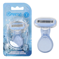 Rasoir pour femmes Breeze, pack personnalisé, grattoir à poils, 5 recharges de lames de rasoir, rasoirs de sécurité pour éviter les irritations cutanées