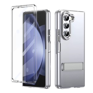 Anti Amarelo Alta Definição Transparente Vidro Temperado Suporte De Metal Crystal clear PC Folding Phone case para Samsung Zfold 7 - Product Image 5