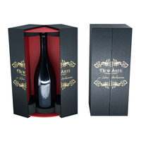 Cajas de Embalaje para Licores de Cartón Rígido Negro Mate de Lujo Hechas a Medida, Laminación Mate Ecológica para Whisky y Vino Tinto