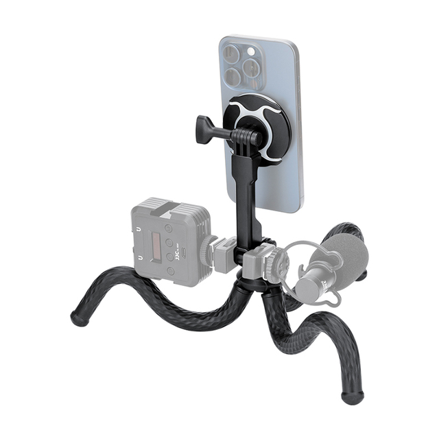 JJC Flexible Octopus Bent Phone Tripod Compatible with iPhone Mag-Safe Action Cameras and 1/4"-20 Cameras Camera Accessories