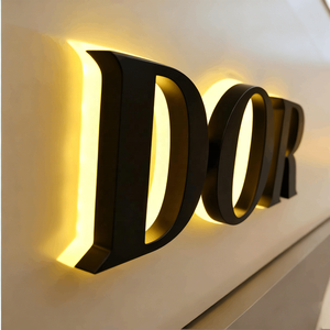 Enseignes lumineuses LED 3D personnalisées - Lettres lumineuses peintes <span class=keywords><strong>pour</strong></span> la décoration de restaurants et de devantures de magasins - Product Image 1